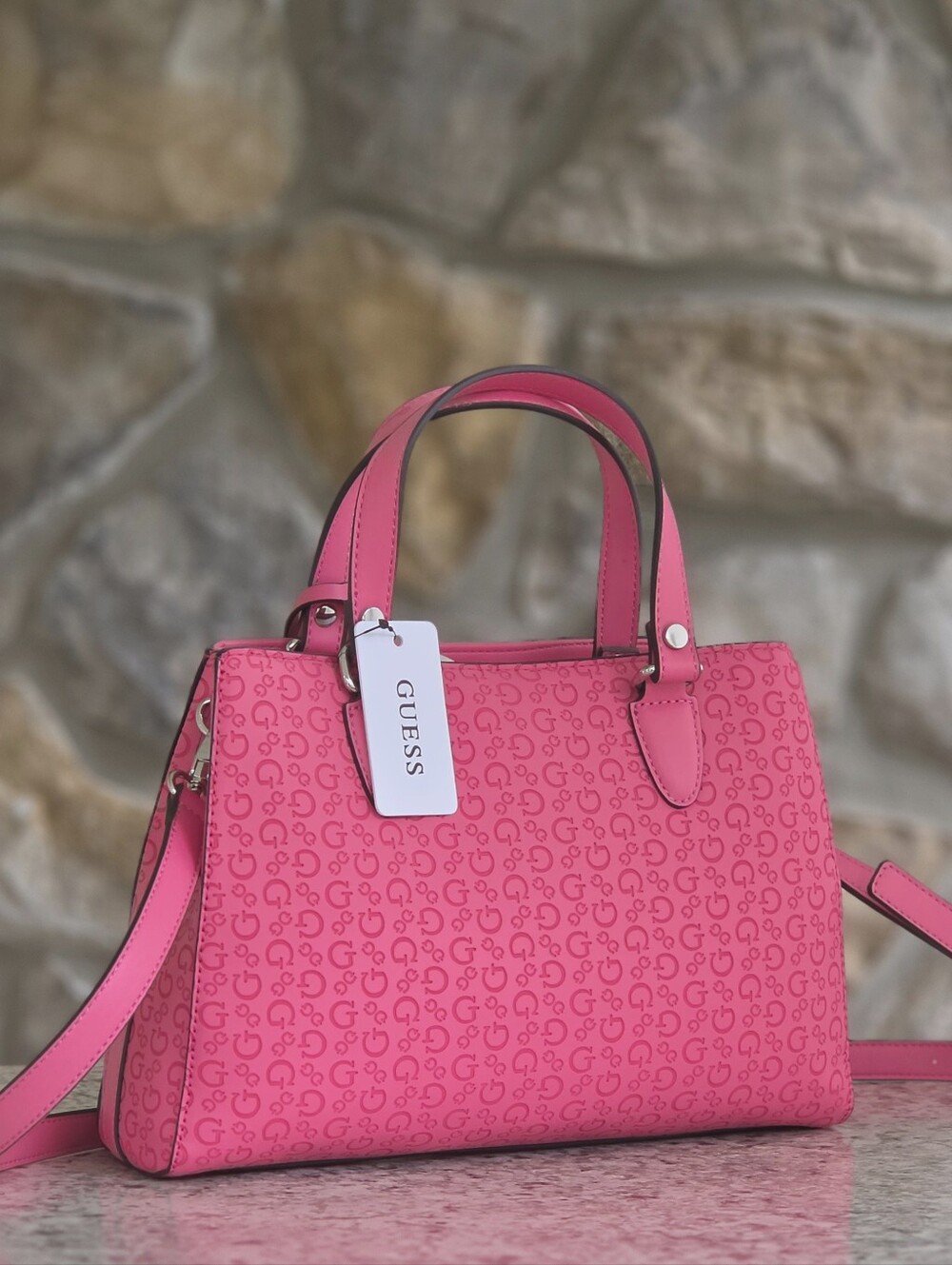 Guess Pink Crossbody Satchel - Picture 3 of 7